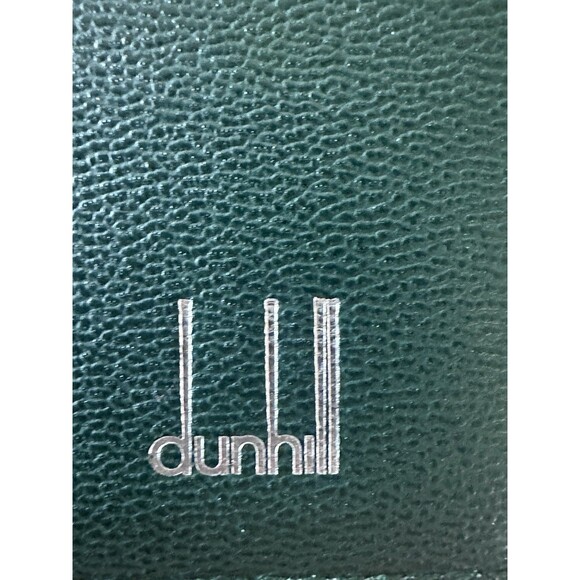 DUNHILL Bi-fold billing Club line brown mahogany green enamel leather Authentic - Picture 12 of 12